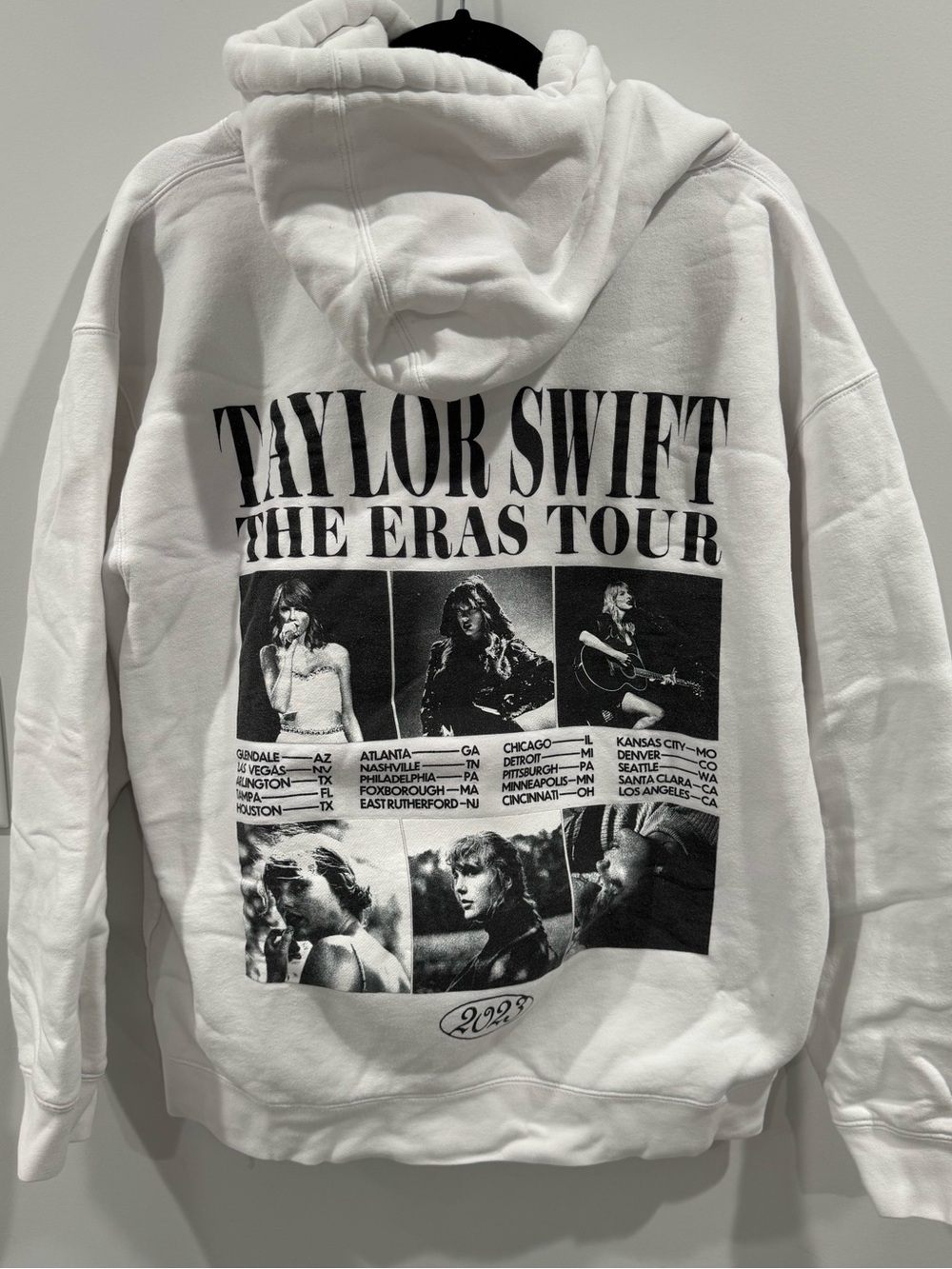TAYLOR SWIFT • THE ERAS TOUR COLLAGE WHITE HOODIE - Picture 4 of 5